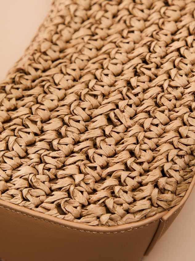 Straw Woven Shoulder Bag Detail 3 - ARULA