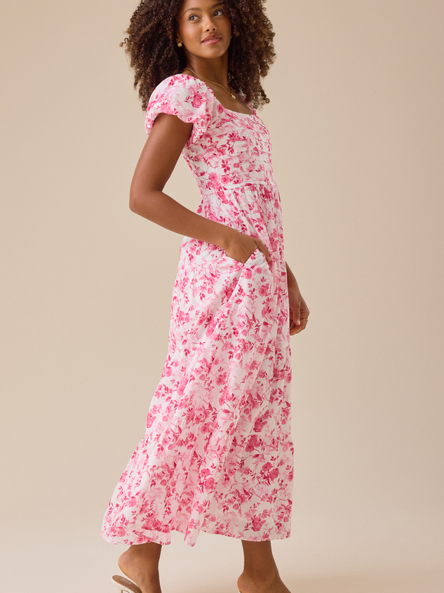Adeline Floral Maxi Dress Detail 3 - ARULA
