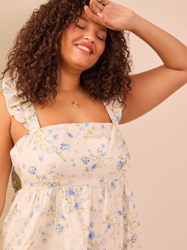 Lucy Floral Mini Dress Detail 3 - ARULA