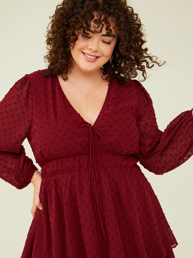 Adelyn Clipdot Dress Detail 4 - ARULA
