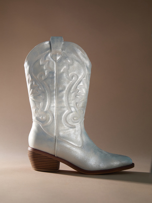 Kelsha Metallic Western Boots - ARULA
