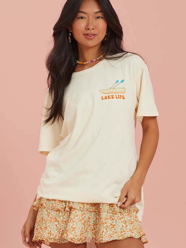 Better At The Lake Graphic Tee Detail 3 - ARULA