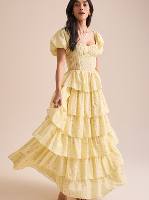 Amy Floral Tiered Maxi Dress - ARULA - 