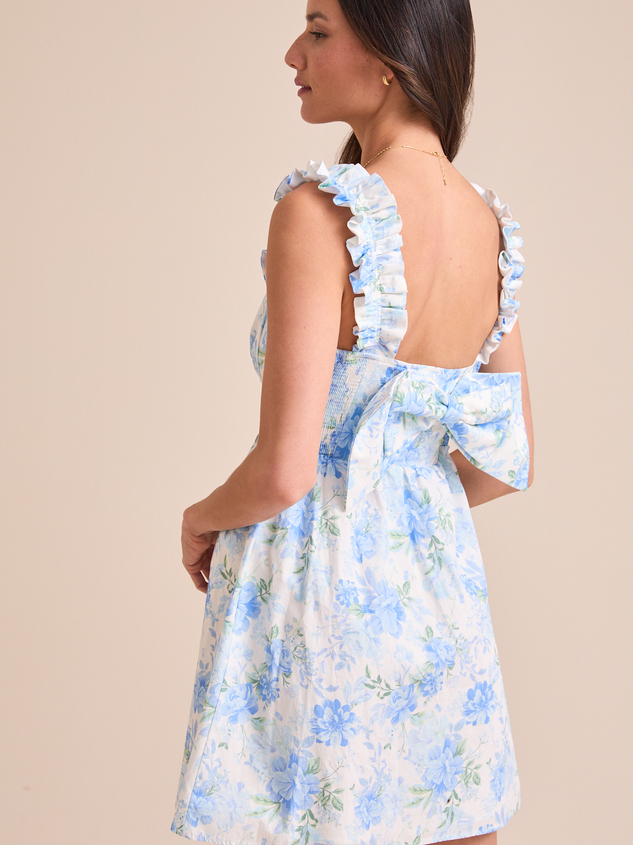 Alexa Floral Mini Dress Detail 2 - ARULA