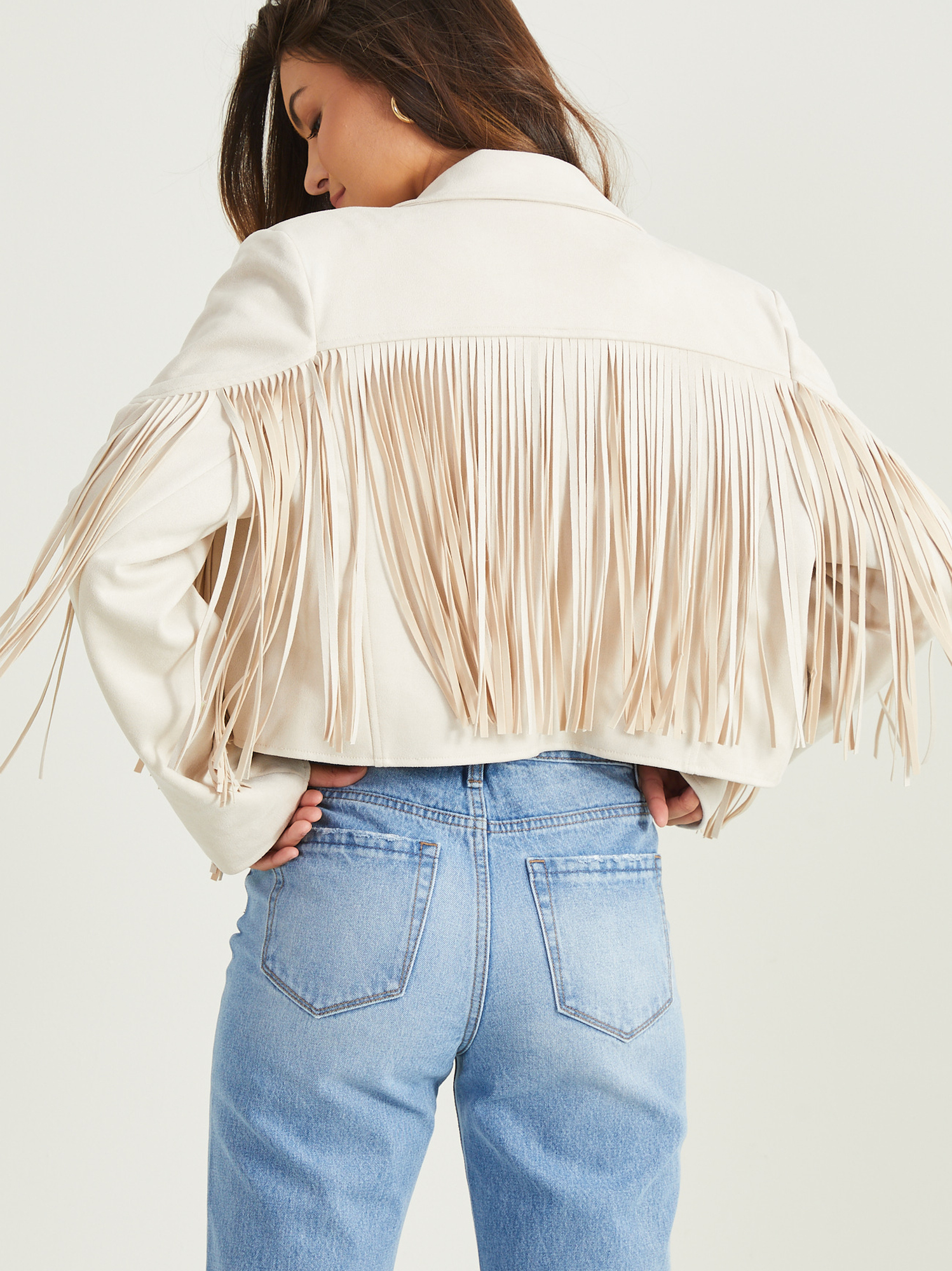 Bershka new arrivals fringe jacket
