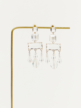 18K Gold Crystal Statement Earrings - ARULA