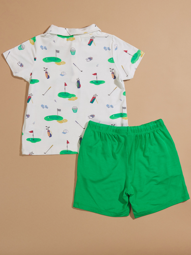 Golf Polo Top and Shorts Set Detail 3 - ARULA