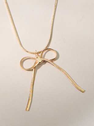 Dainty Bow Necklace - ARULA - 