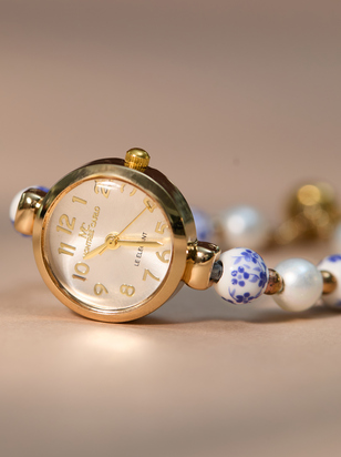 Painted Bead Pull Tie Watch - ARULA