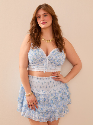 Andersyn Floral Tiered Mini Skirt - ARULA
