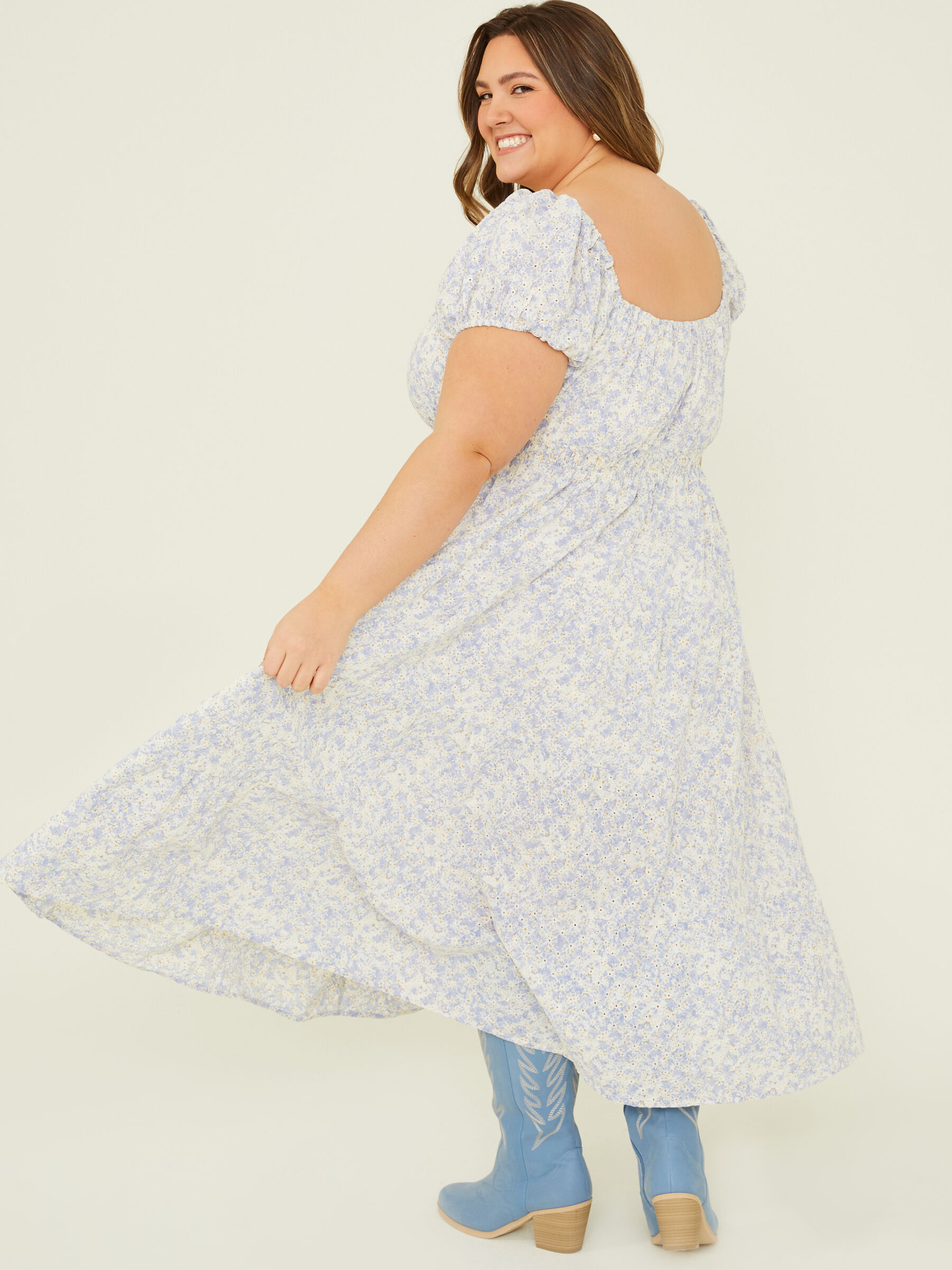 Claire Eyelet Floral Maxi