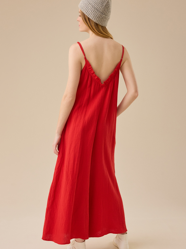 Laurie Gauze Jumpsuit Detail 4 - ARULA