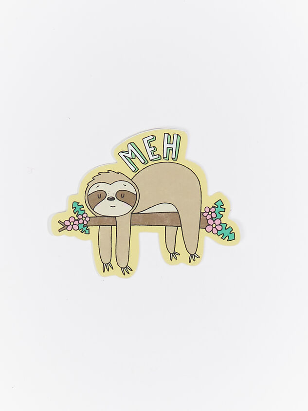Meh Sloth Sticker Detail 1 - ARULA