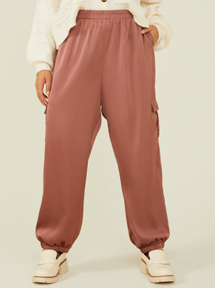 Roxanne Satin Joggers - ARULA