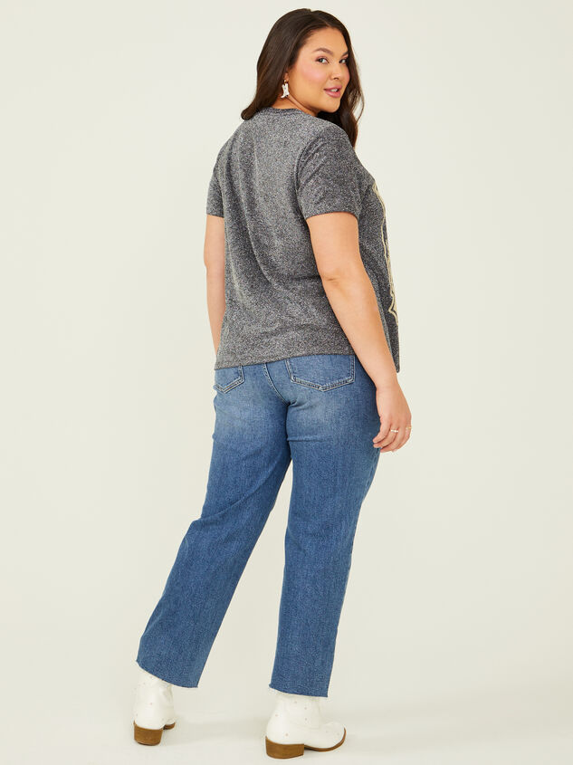 Rock and Roll Glitter Tee Detail 4 - ARULA