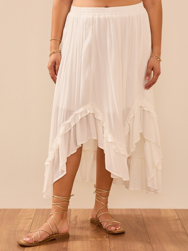 Halla Ruffle Midi Skirt Detail 2 - ARULA
