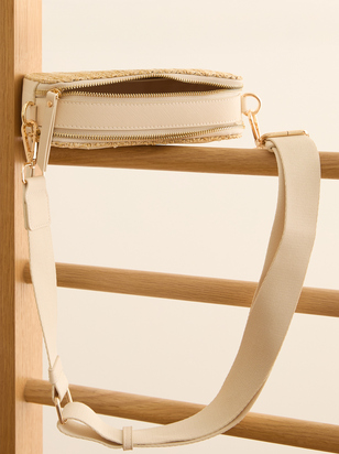 Raffia Straw Crossbody Bag - ARULA