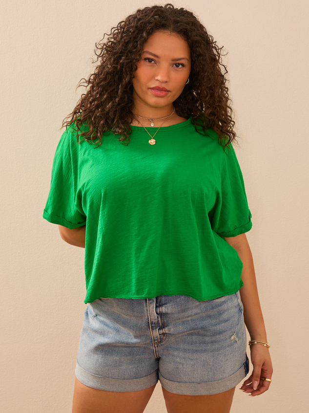 Michaela Boxy Tee Detail 2 - ARULA