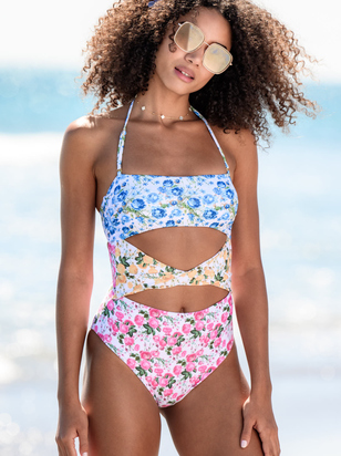 Hibiscus Floral Cut-Out Swimsuit - ARULA