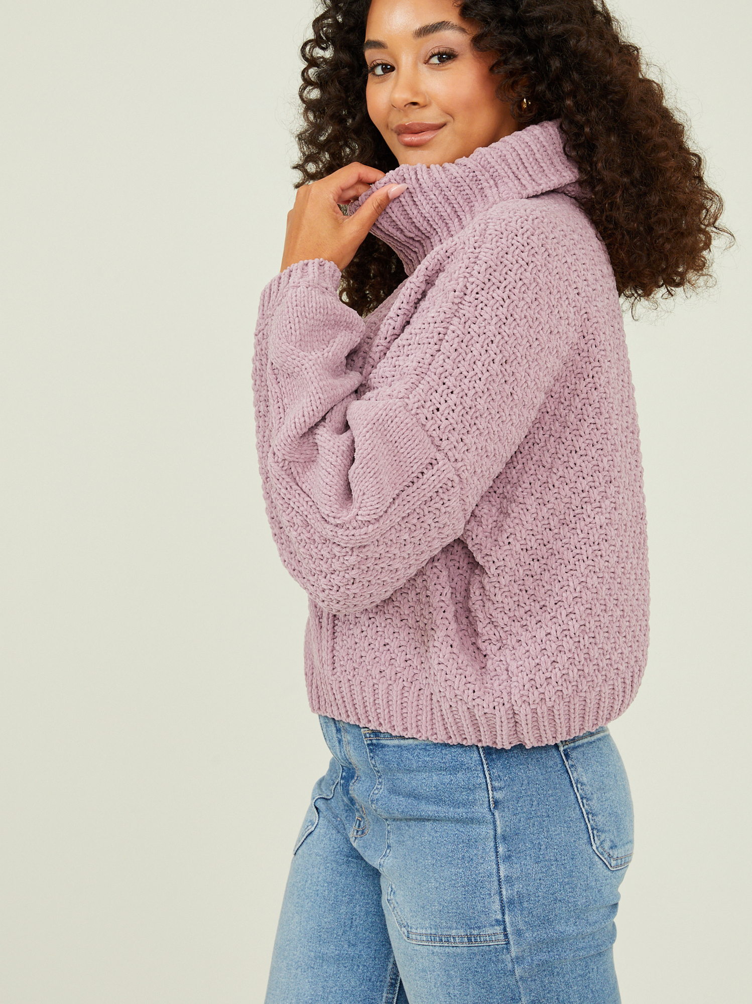 Lavender chenille sweater clearance