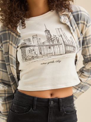 NYC Skyline Baby Tee - ARULA