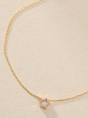 18K Gold Dainty Star Necklace - ARULA