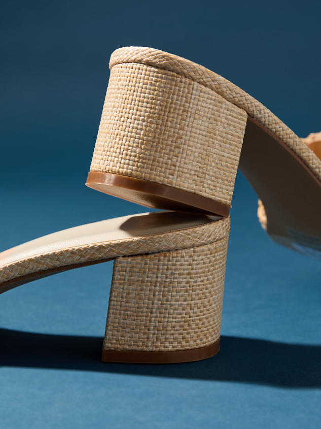 Charlie Raffia Heels Detail 4 - ARULA