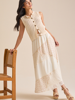 Aster Floral Midi Skirt - ARULA - 