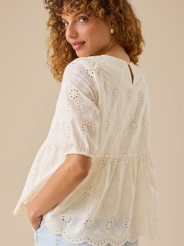 Natalya Embroidered Tunic Top Detail 6 - ARULA