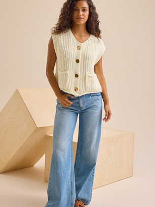 Nolan Cardigan Sweater Vest - ARULA