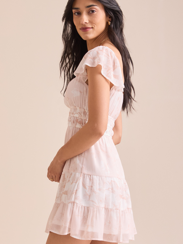 Marisa Floral Mini Dress Detail 3 - ARULA