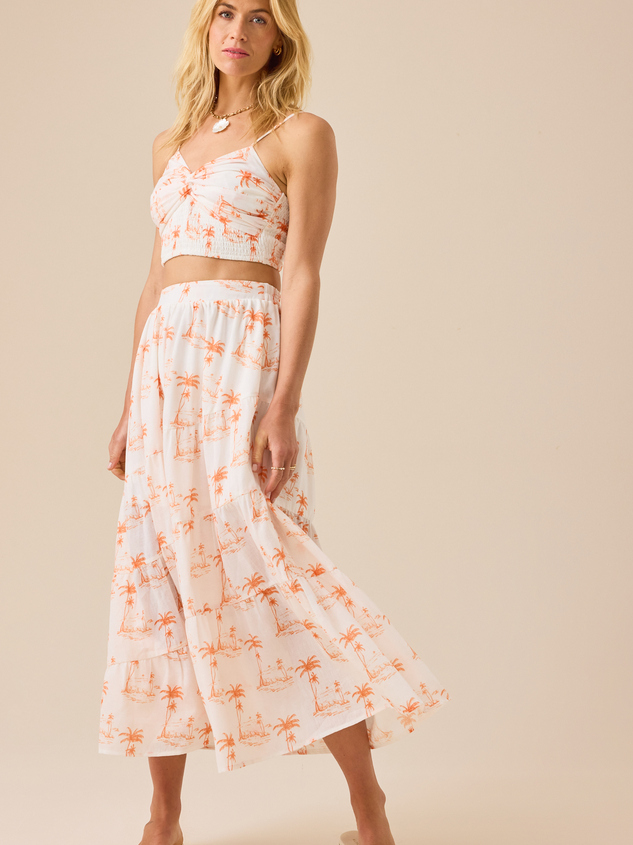 Gigi Floral Maxi Skirt Detail 6 - ARULA