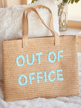 Out Of Office Straw Tote Bag - ARULA