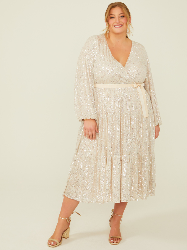 Reign Sequin Midi Dress Detail 2 - ARULA