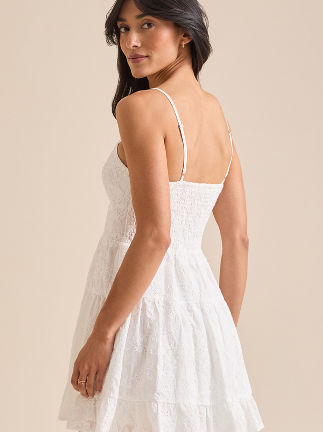 Morgan Embroidered Mini Dress Detail 5 - ARULA