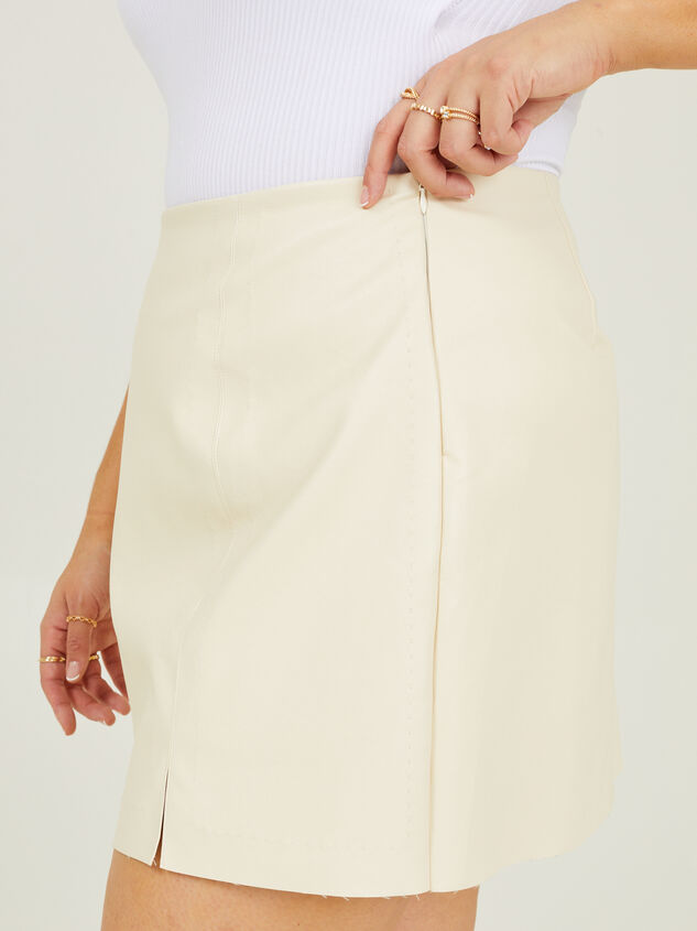 Naomi Leather Skirt Detail 5 - ARULA