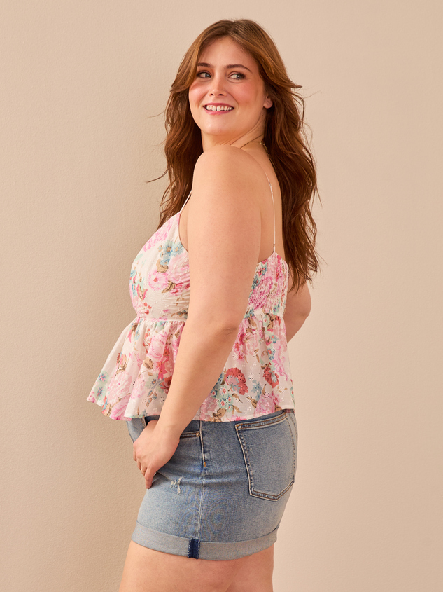 Carey Eyelet Tank Top Detail 3 - ARULA
