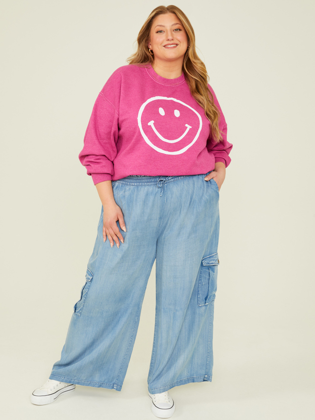Smiley Oversized Sweatshirt - ARULA