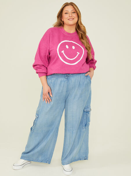 Smiley Oversized Sweatshirt - ARULA