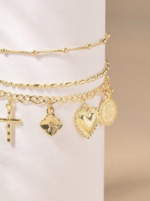 Bubble Charm Dangle Bracelet Set - ARULA