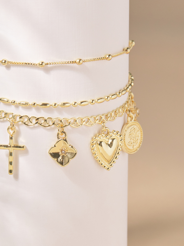 Bubble Charm Dangle Bracelet Set Detail 2 - ARULA