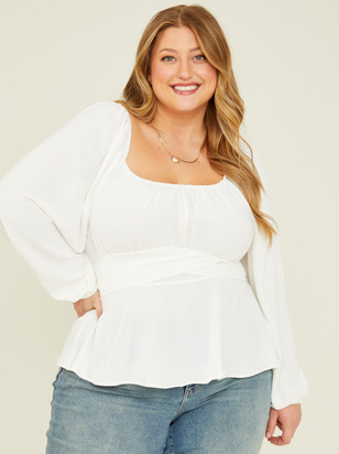 Charlotte Peplum Top - ARULA