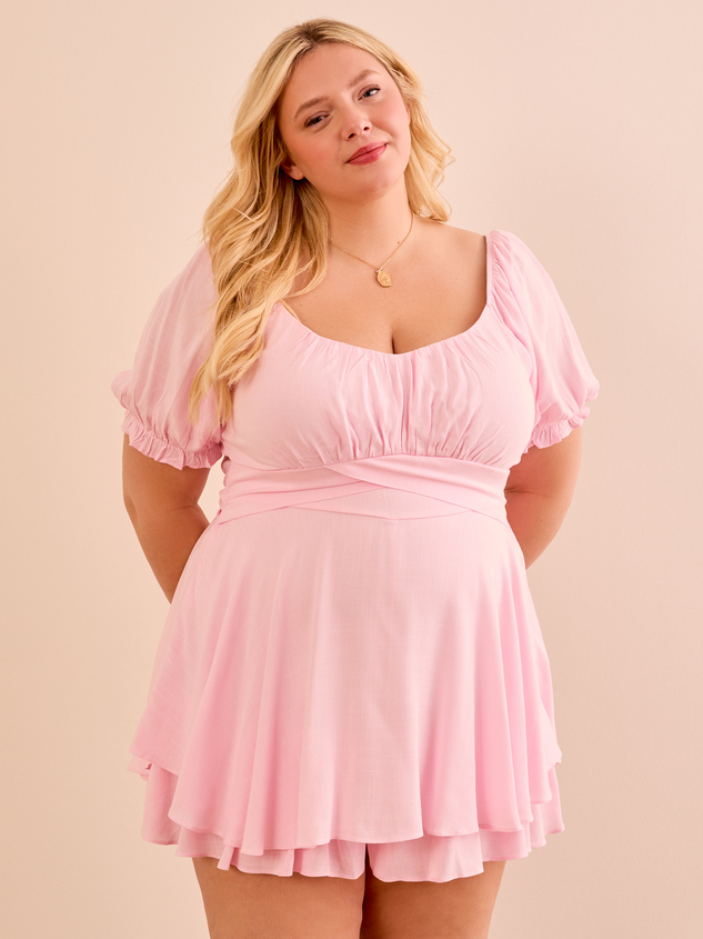 Haisley Double Layered Romper Detail 2 - ARULA
