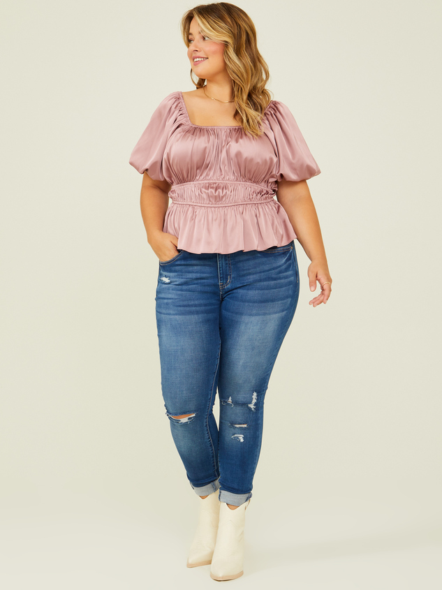 Millie Satin Top Detail 2 - ARULA
