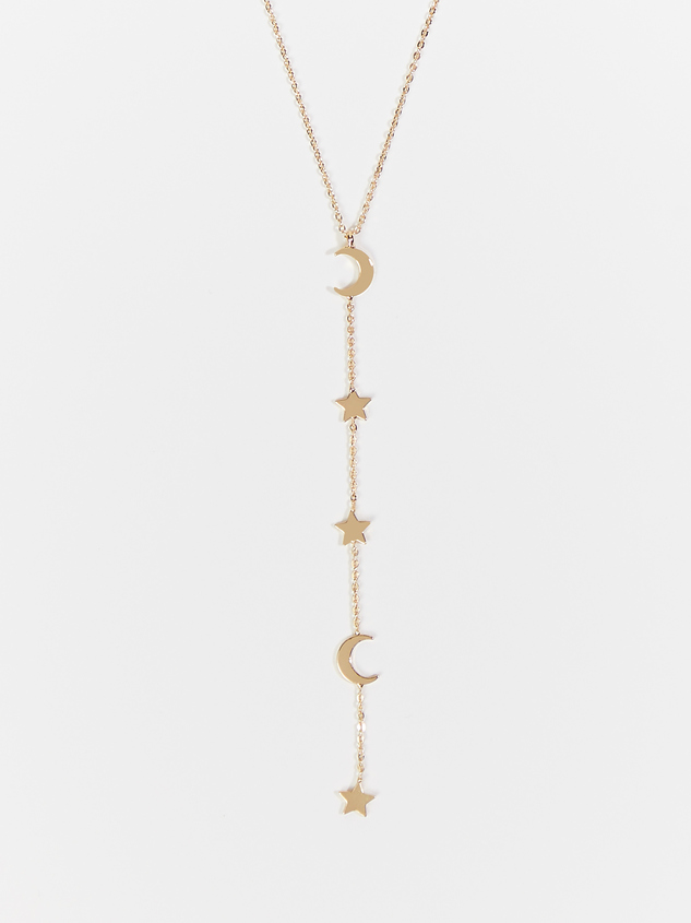 Over the Moon Necklace Detail 2 - ARULA