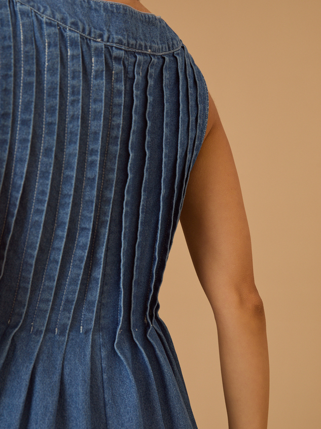 Evie Denim Romper Detail 7 - ARULA