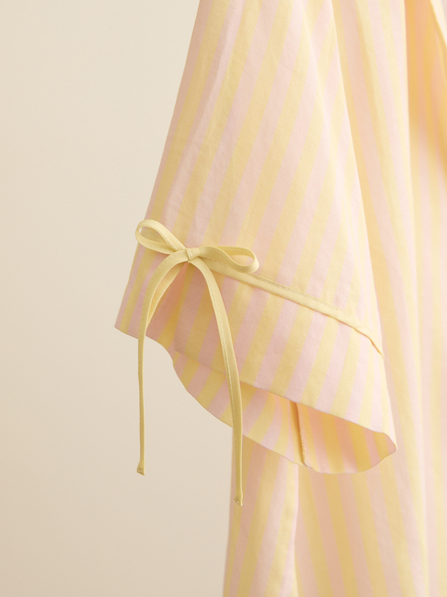 Melody Striped Lounge Top Detail 4 - ARULA