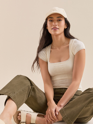 Syd Seamless Lace Trim Cami - ARULA - 