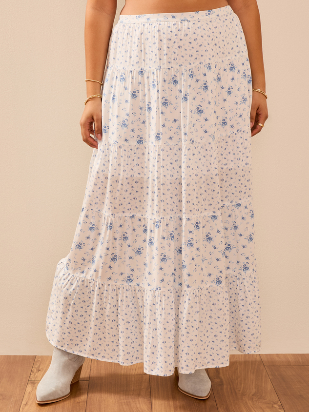 Maia Floral Midi Skirt Detail 2 - ARULA