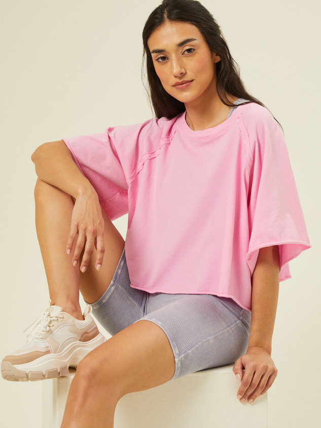 Move With It Cropped Tee Detail 2 - ARULA